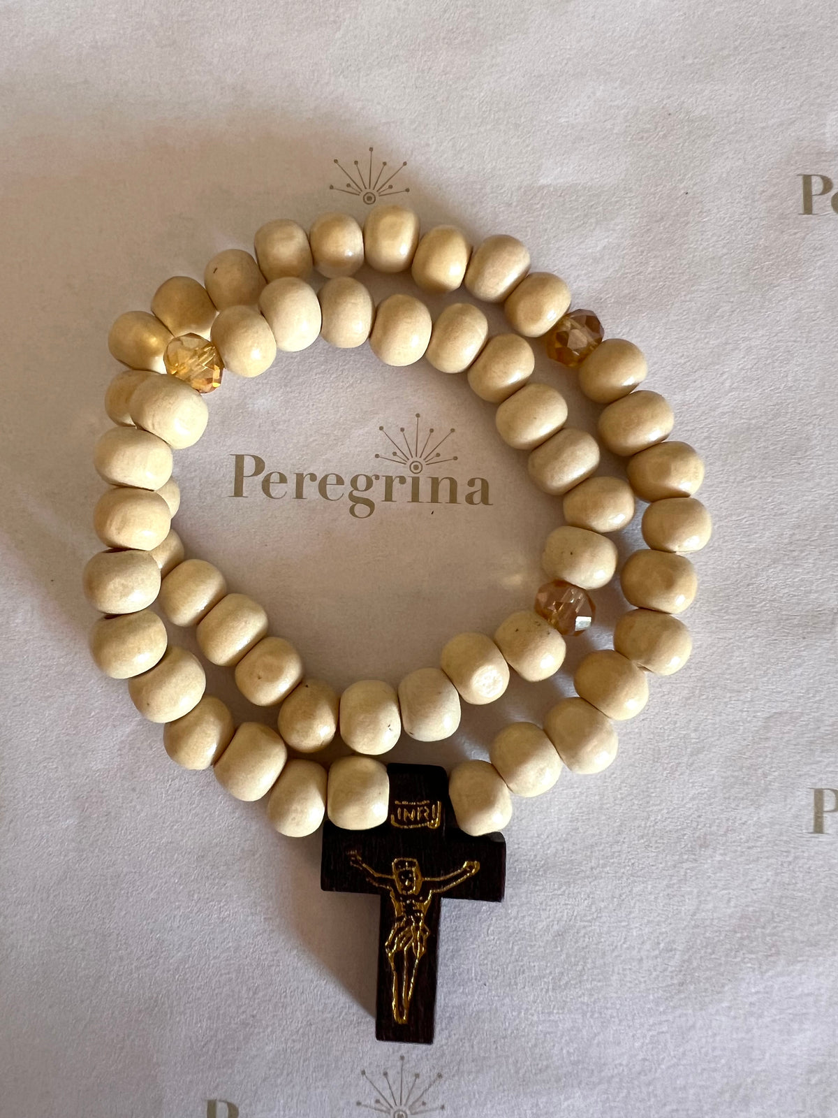 Rosario Pulsera Madera