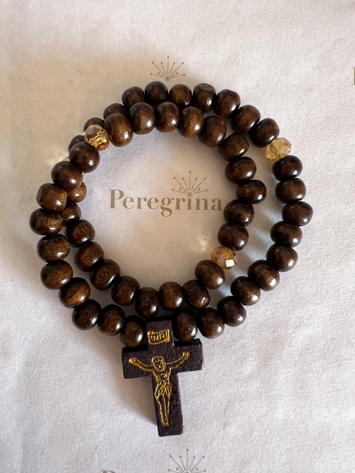 Rosario Pulsera Madera