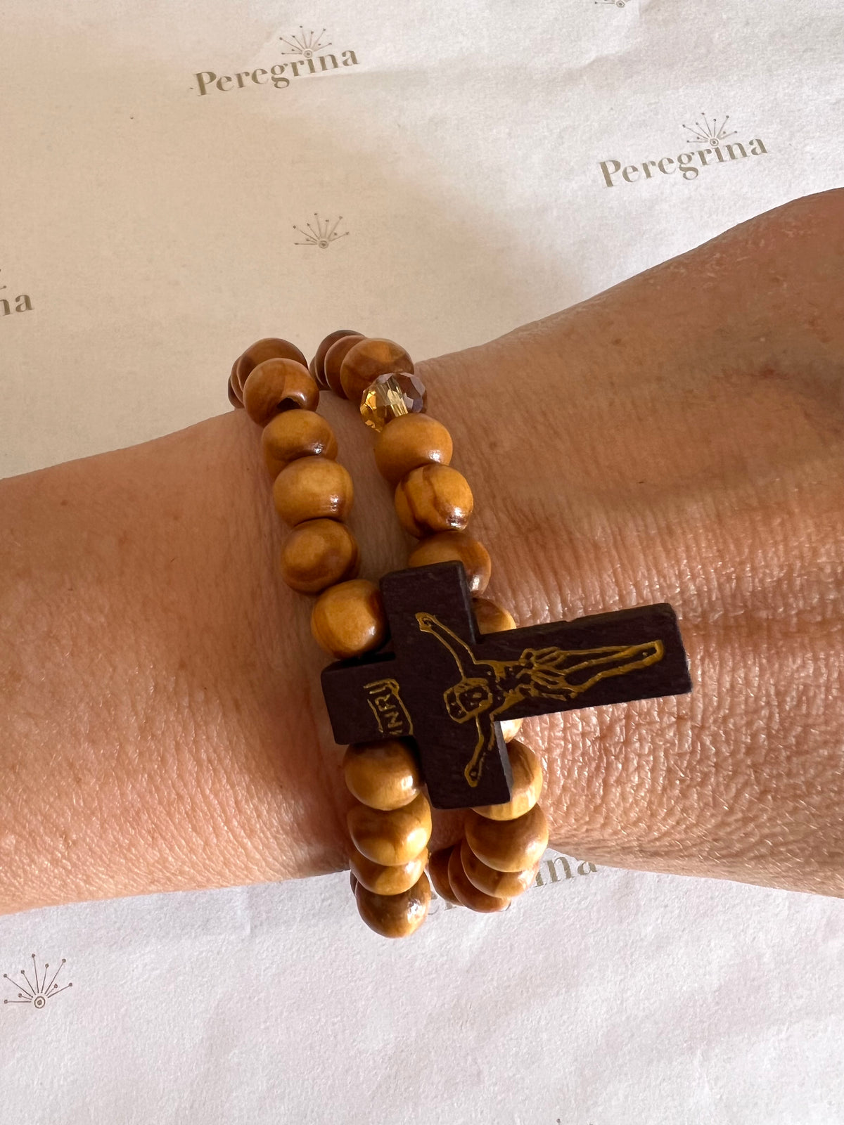 Rosario Pulsera Madera