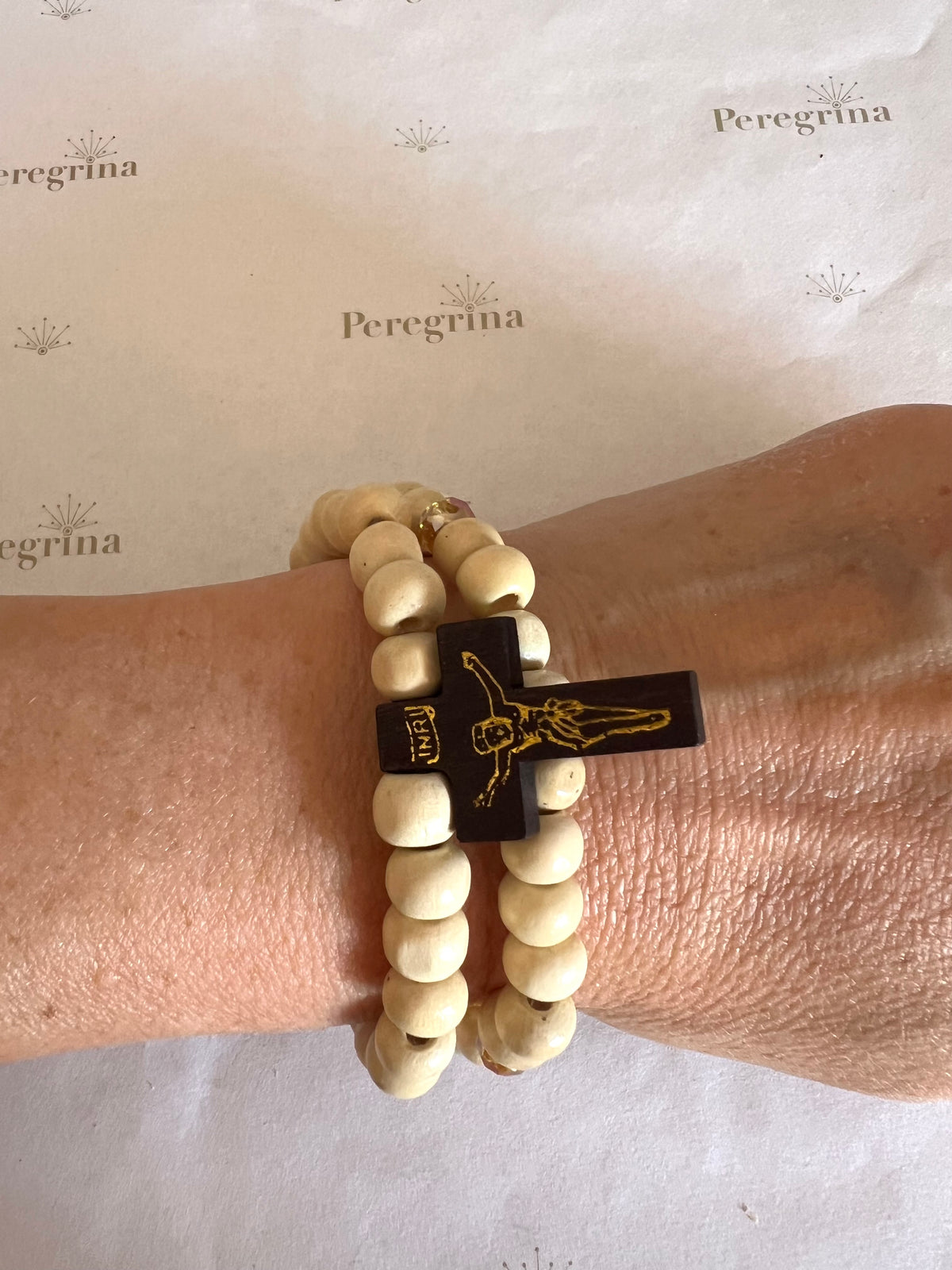 Rosario Pulsera Madera