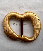 Hebilla Irregular Tejida en Macramé