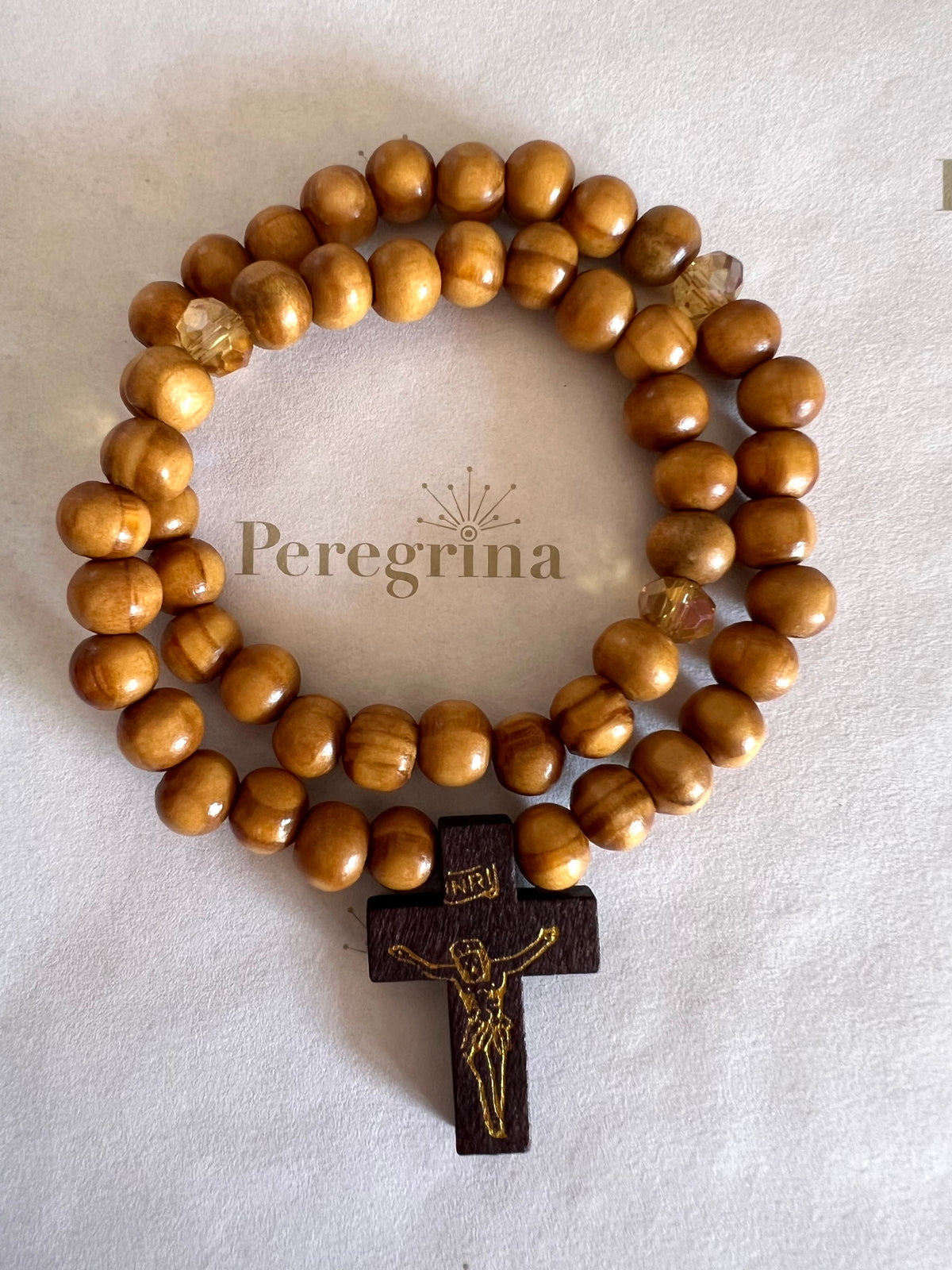 Rosario Pulsera Madera