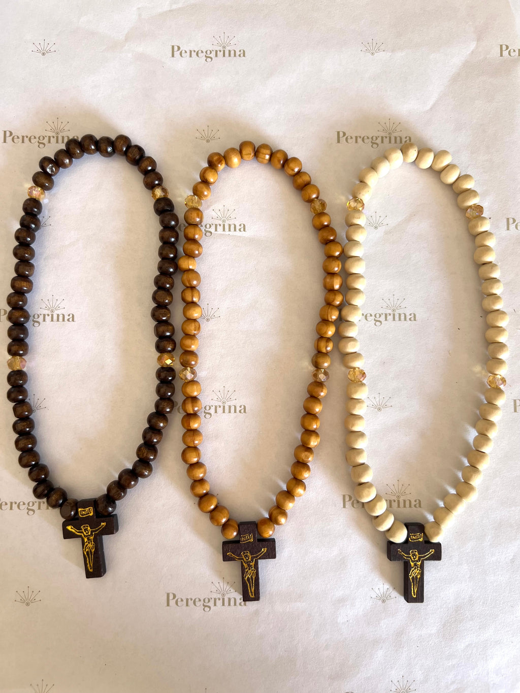 Rosario Pulsera Madera