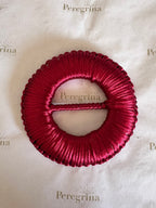 Hebilla Redonda Ancha Tejida en Macramé