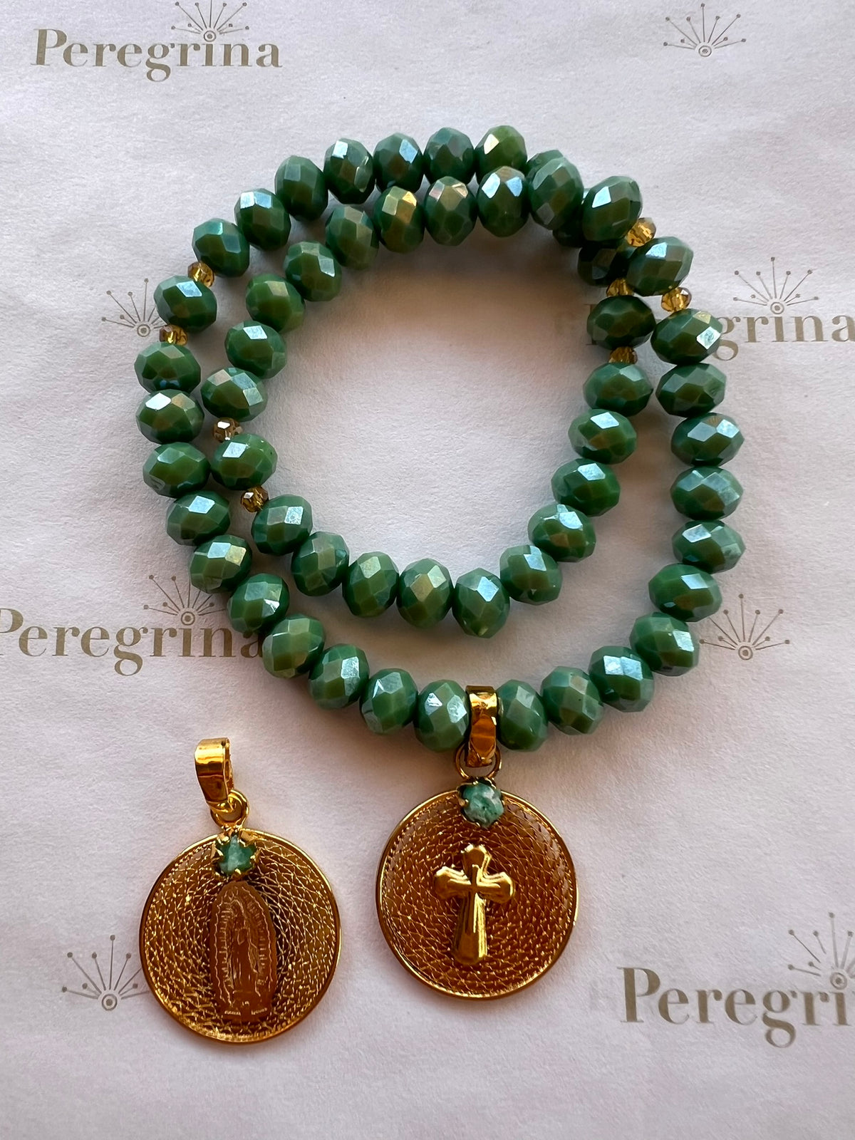 Rosario Pulsera Medalla Filigrana Personalizada