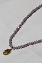 Collar Medalla Virgen Milagrosa Mediana Negro