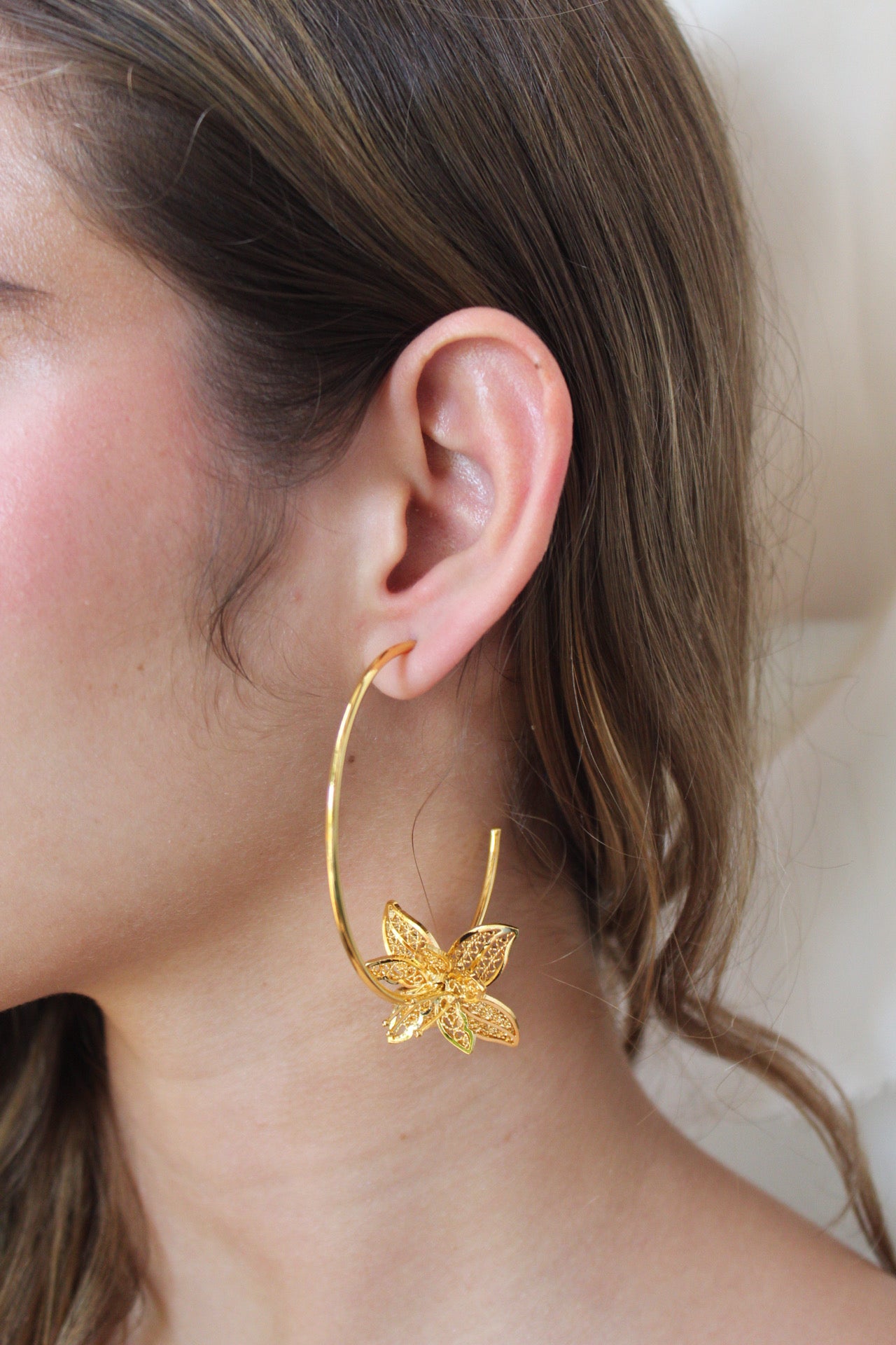 Candongas Orquídea dorada