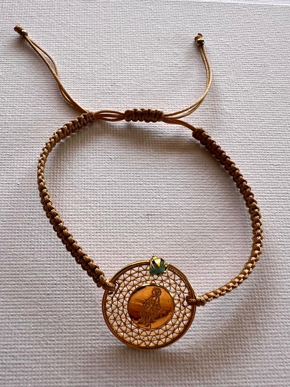 Pulsera Virgen Milagrosa Moralla Tejida