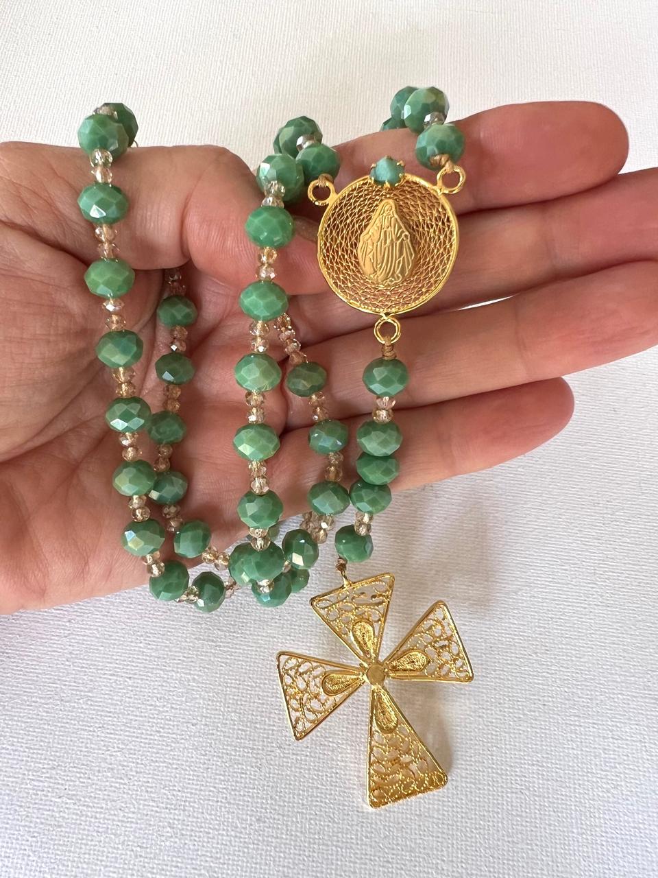 Rosario Medalla Milagrosa Morralla Filigrana