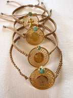 Pulsera Virgen Guadalupe Morralla Tejida