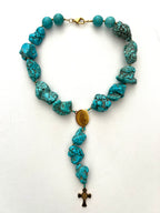 Denario Asís Turquesa Irregular Vírgen del Carmen