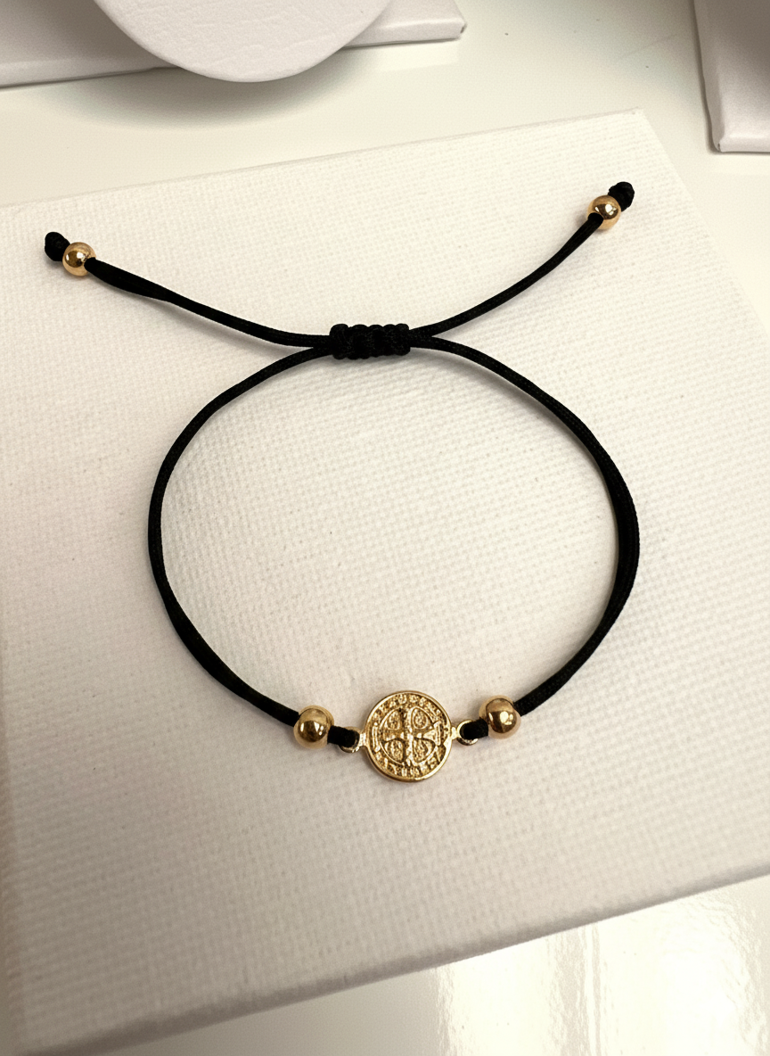 Pulsera San Benito Hilo Negro